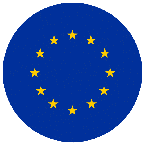 EU flag round icon
